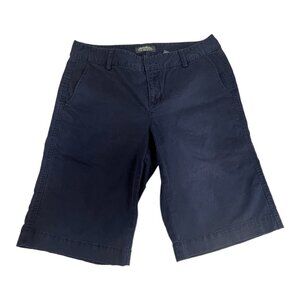 Eddie Bauer Shorts Bermuda Size 10 Blue Stretch Cotton And Spandex‎